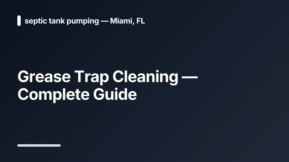 grease trap cleaning frequency
