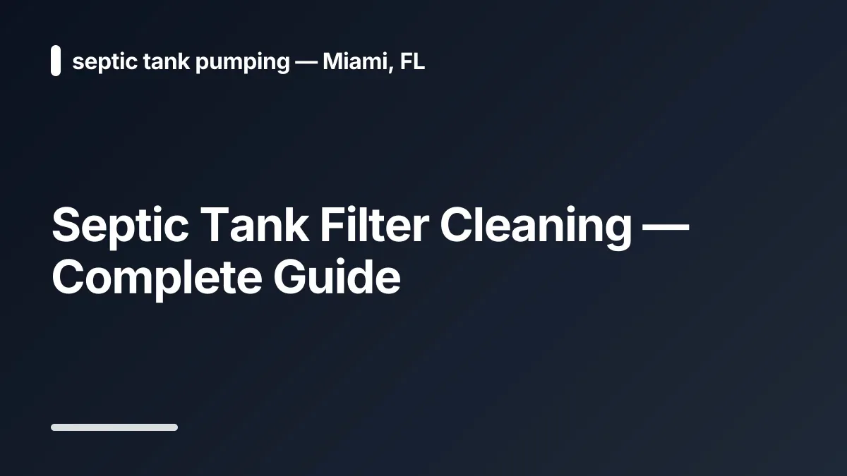 effluent filter cleaning